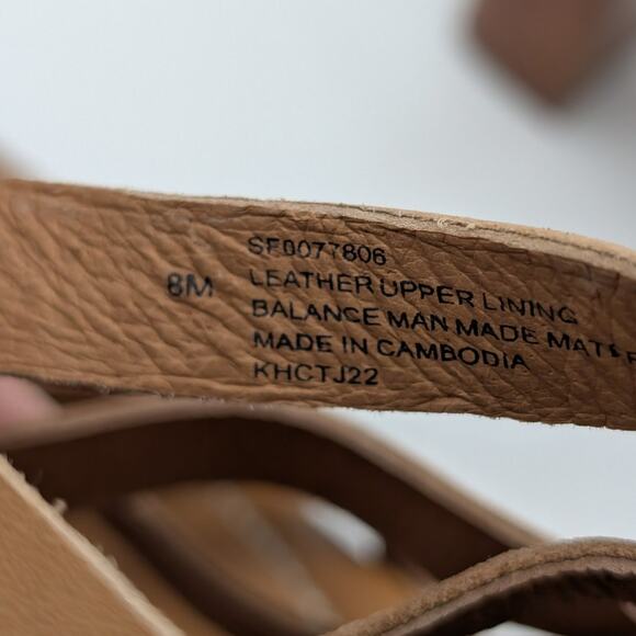 Sofft Stratford Luggage Heeled Sandal Women's Leather Brown Size US8M - Picture 8 of 9